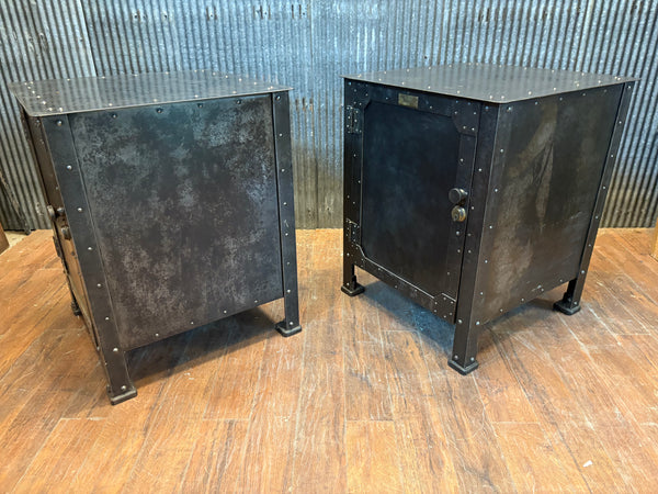 Pair of Restored Hand-Riveted Machinist Cabinets GS6029