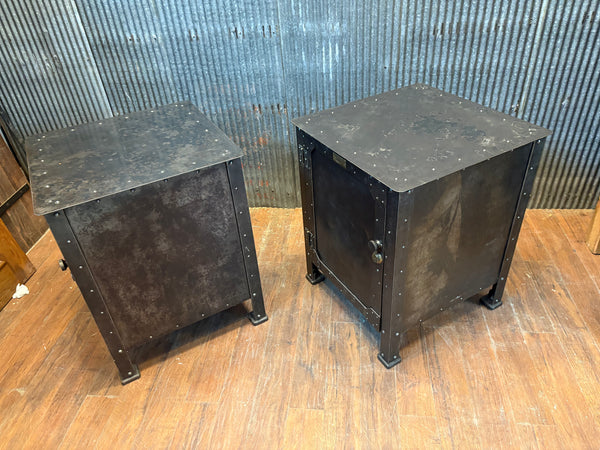 Pair of Restored Hand-Riveted Machinist Cabinets GS6029