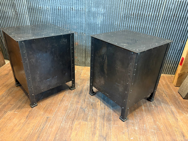 Pair of Restored Hand-Riveted Machinist Cabinets GS6029
