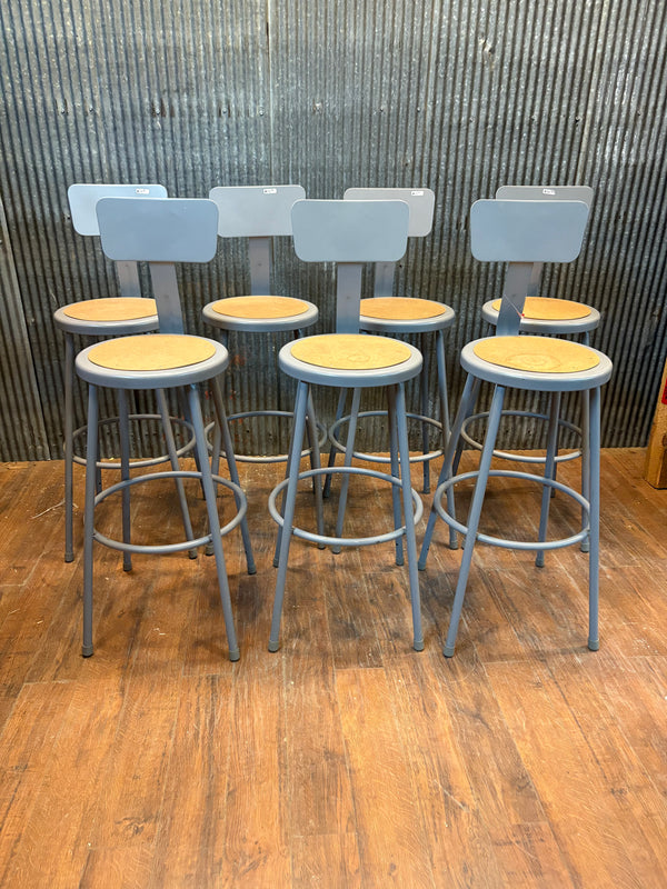 Set of 7 Industrial Style Machinist Stools GS6030