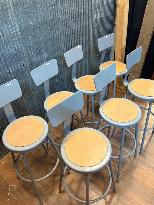 Set of 7 Industrial Style Machinist Stools GS6030
