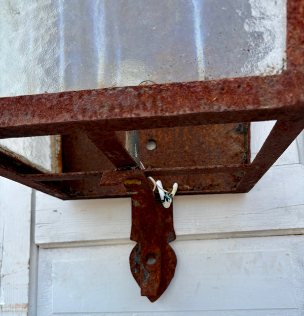 Pair of Antique Iron Hanging Lantern Frames GS6033