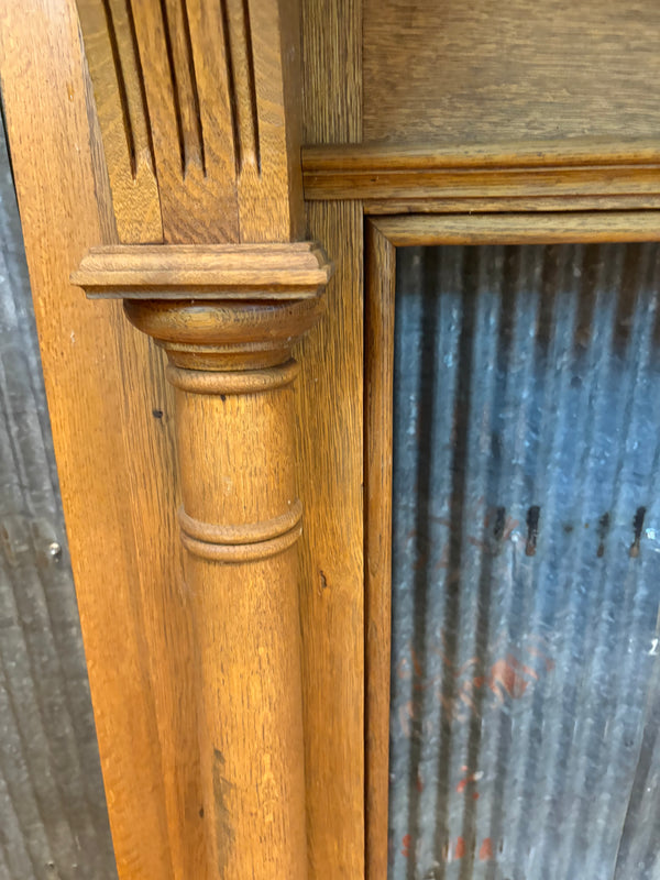 Solid Carved Oak Mantel w/ Beveled Mirror GS6043