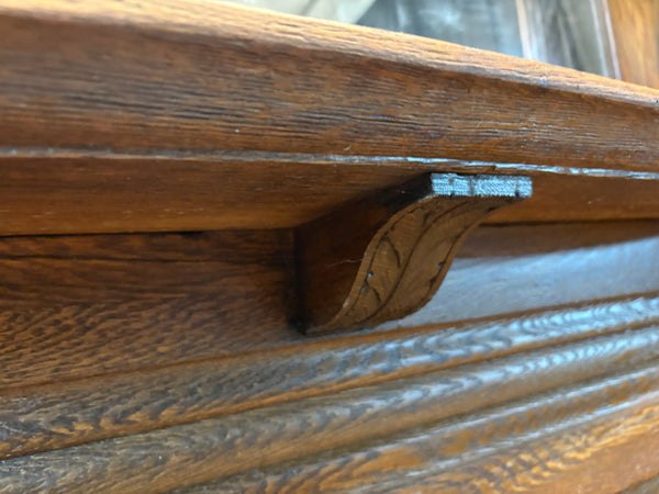 Wood Carved Fireplace Mantel w/ Mirror GS6045