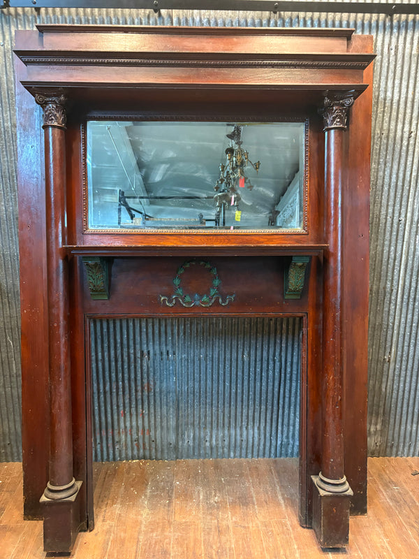 Fireplace Mantel w/ Ionic Caps & Decanthis Relief Corbels GS6047