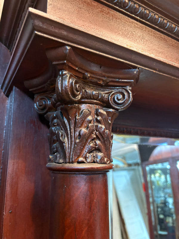 Fireplace Mantel w/ Ionic Caps & Decanthis Relief Corbels GS6047