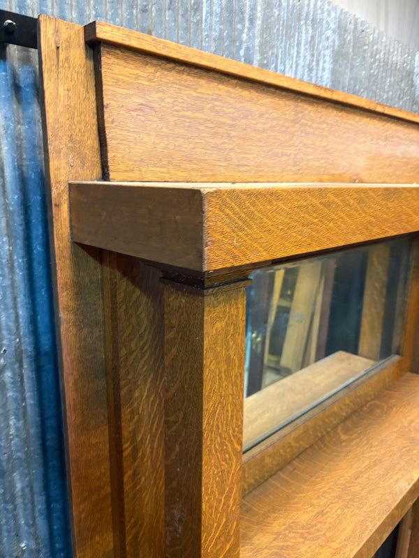 Arts & Crafts Prairie Style Tiger Oak Fireplace Mantel GS6048