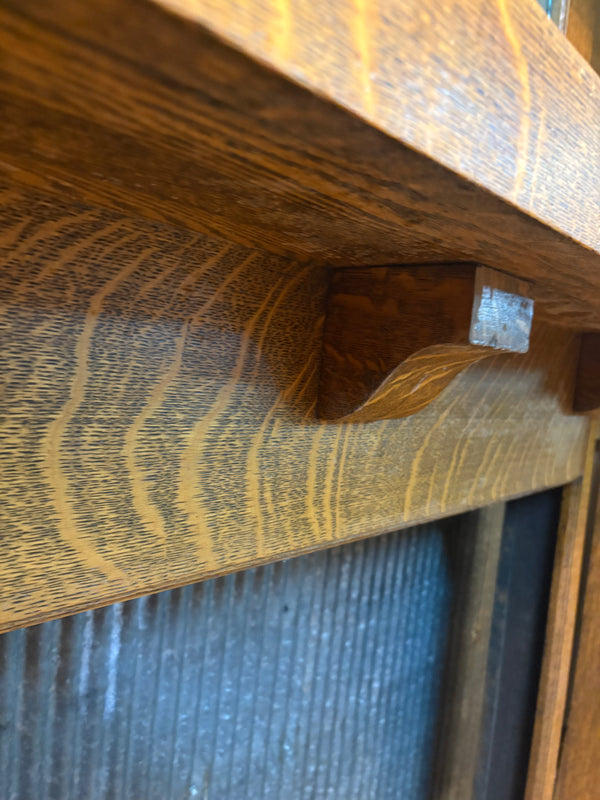 Arts & Crafts Prairie Style Tiger Oak Fireplace Mantel GS6048