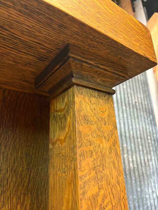 Arts & Crafts Prairie Style Tiger Oak Fireplace Mantel GS6048