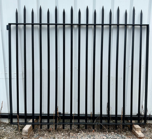 Painted Iron Driveway Gate Pair w/ Spear Top Finials GA20155