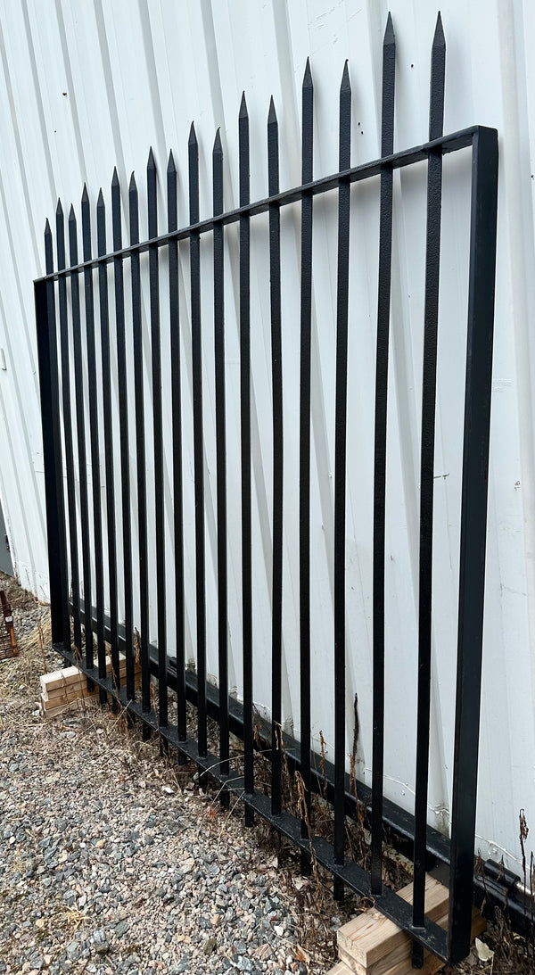 Painted Iron Driveway Gate Pair w/ Spear Top Finials GA20155
