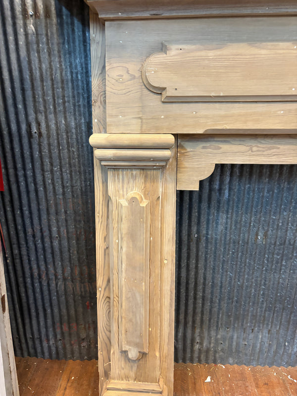 Ornate Art Deco Fireplace Mantel with Raised Panels 69" Wide by 55" Tall GA9632