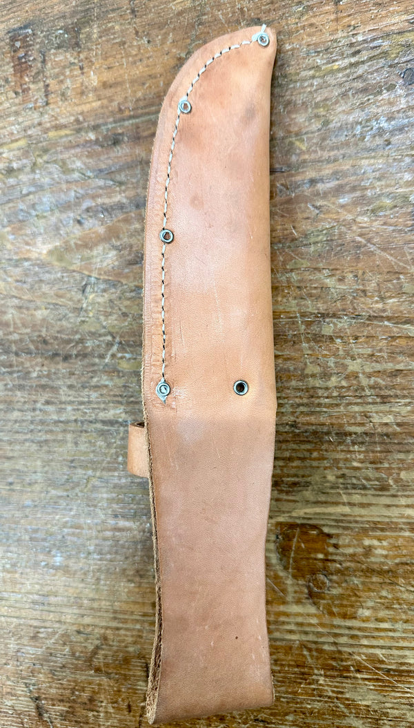 Engraved 'D. Sebra' D2 Steel and Buffalo Horn Hunting Knife Made in VA GA20162