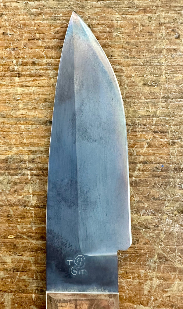 Engraved 'D. Sebra' D2 Steel and Wood Hunting Knife Made in VA GA20163
