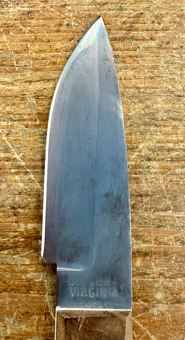 Engraved 'D. Sebra' D2 Steel and Wood Hunting Knife Made in VA GA20163