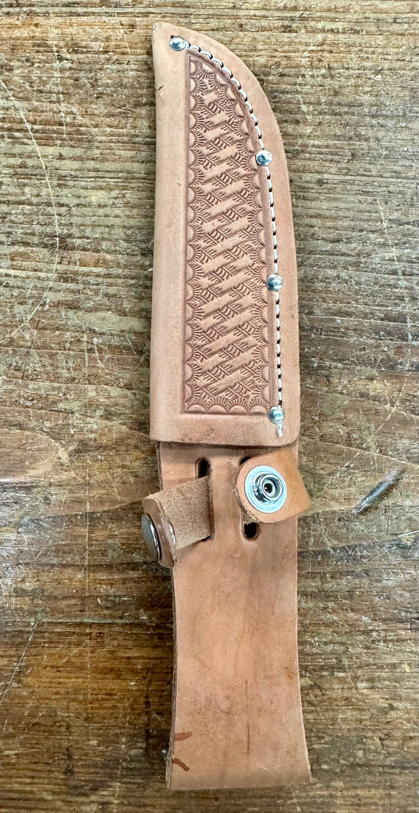 Engraved 'D. Sebra' D2 Steel and Wood Hunting Knife Made in VA GA20163