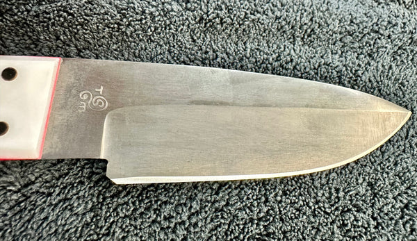 Engraved 'D. Sebra' D2 Steel and Ivorite Hunting Knife Made in VA GA20164
