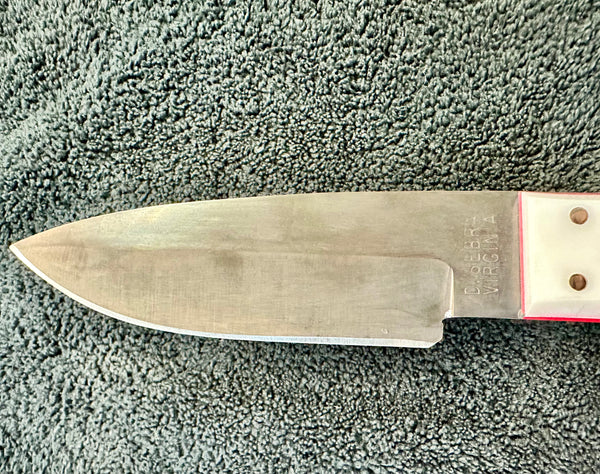 Engraved 'D. Sebra' D2 Steel and Ivorite Hunting Knife Made in VA GA20164