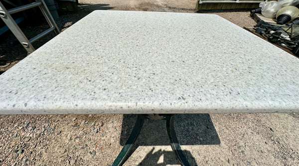 Outdoor Patio Cast Aluminum Table Bases w/ Coriander Table Tops GA20167