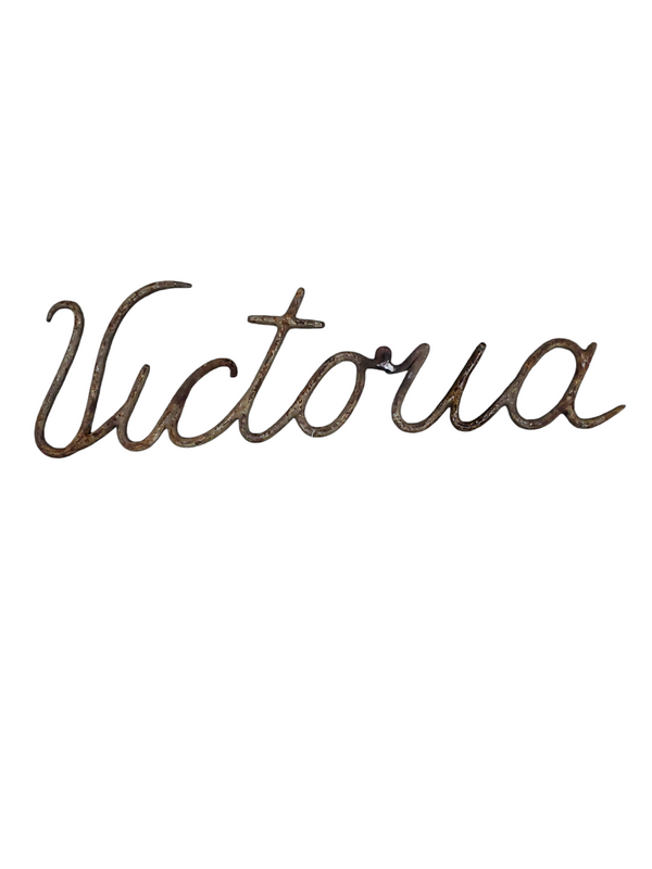 Iron "Victoria" sign *GAM0141