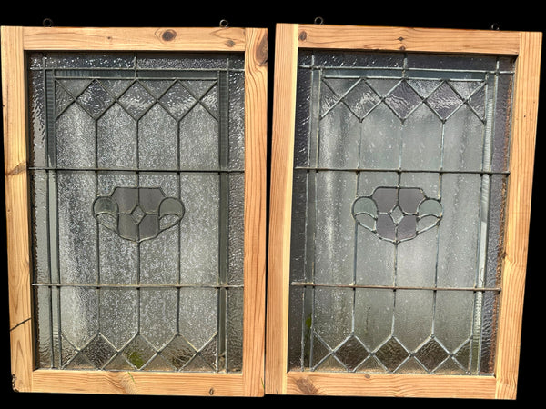 Stained & Textured Glass Window Pair GA20054