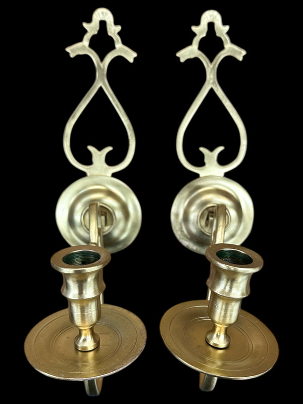 Brass Candle Wall Sconce Pair GA20074