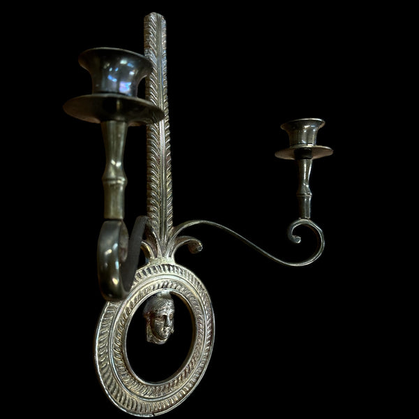 Brass Candle Wall Sconce Pair GA20075