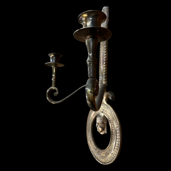 Brass Candle Wall Sconce Pair GA20075
