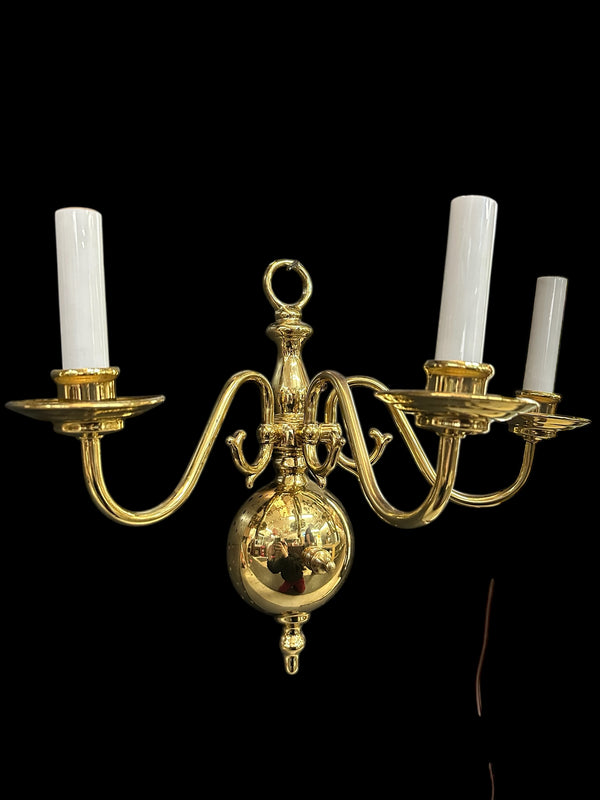 3-Arm Solid Brass Wall Sconce Set GA20092