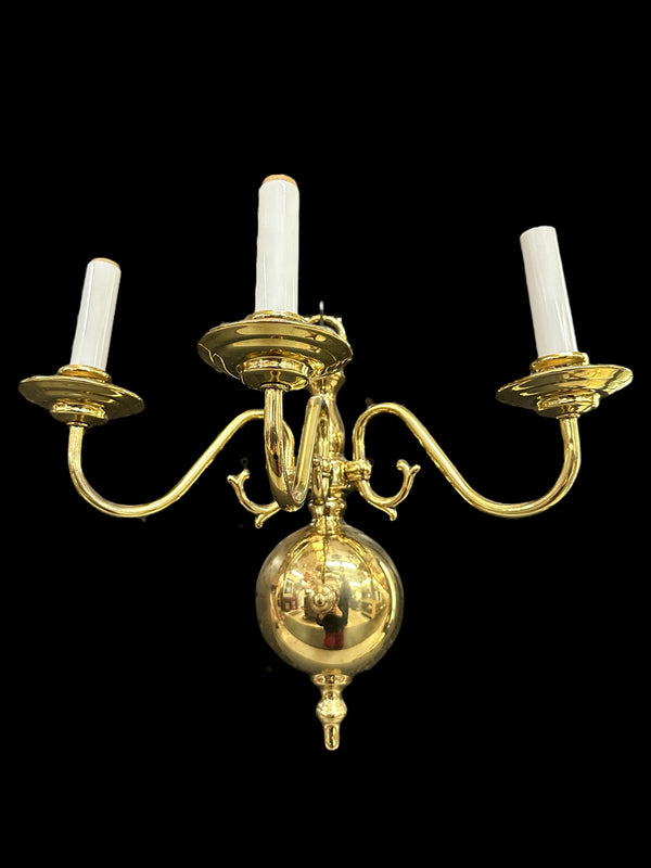 3-Arm Solid Brass Wall Sconce Set GA20092