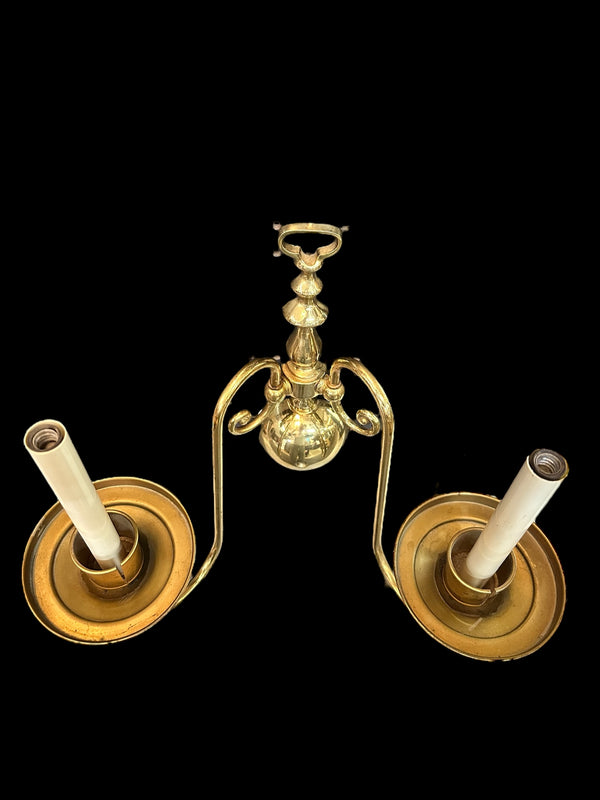 2-Arm Brass Wall Sconce Pair GA20093