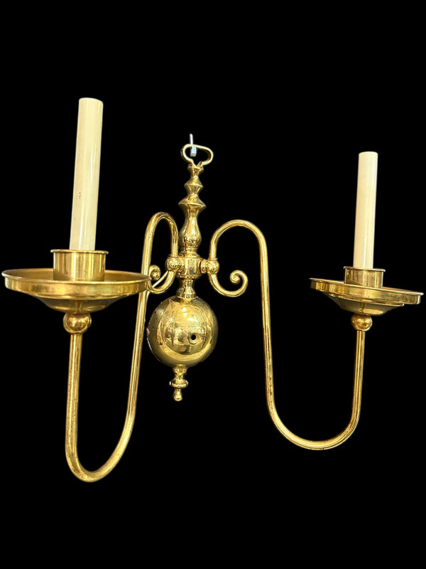 2-Arm Brass Wall Sconce Pair GA20093