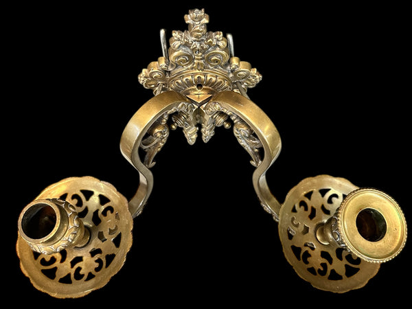 Brass Candle Wall Sconce Pair GA20094