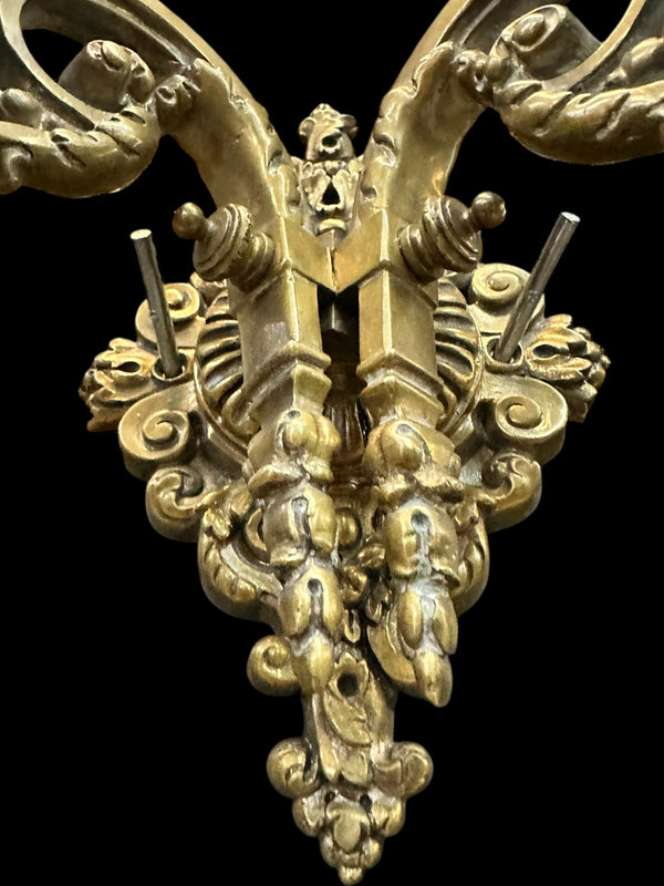 Brass Candle Wall Sconce Pair GA20094