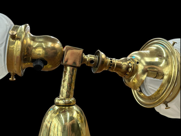 Brass Welsbach Reflex Inverted Gas/Electric Wall Sconce GA20095