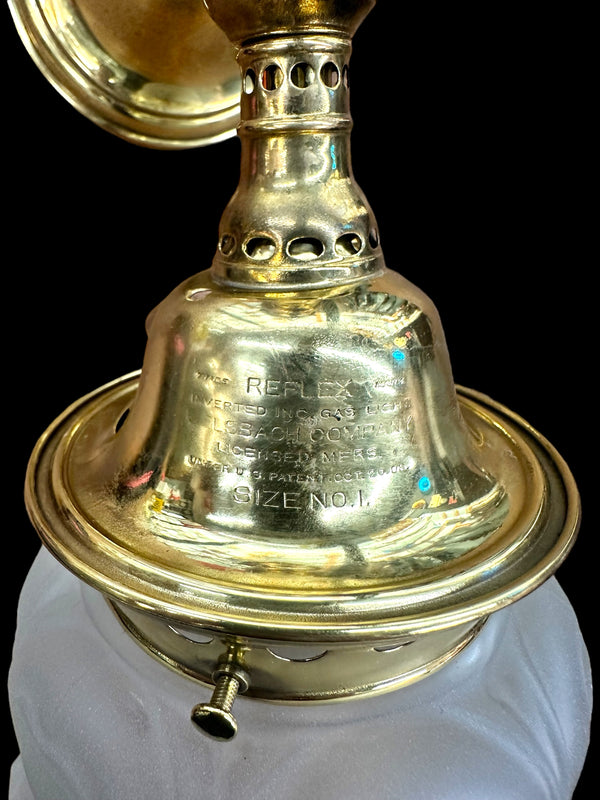 Brass Welsbach Reflex Inverted Gas/Electric Wall Sconce GA20095