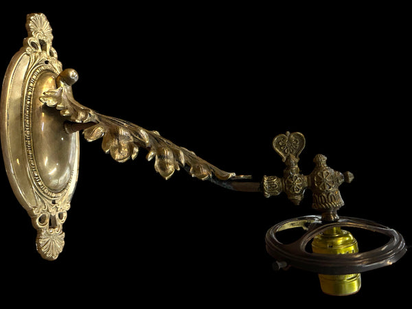 Art Nouveau Brass Wall Sconce Pair GA20096
