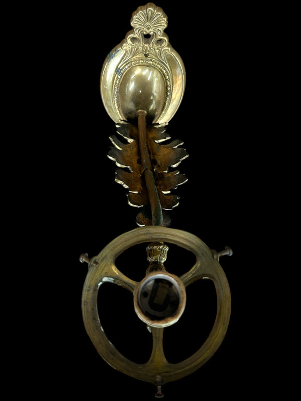Art Nouveau Brass Wall Sconce Pair GA20096