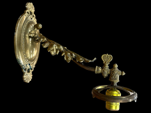 Art Nouveau Brass Wall Sconce Pair GA20096