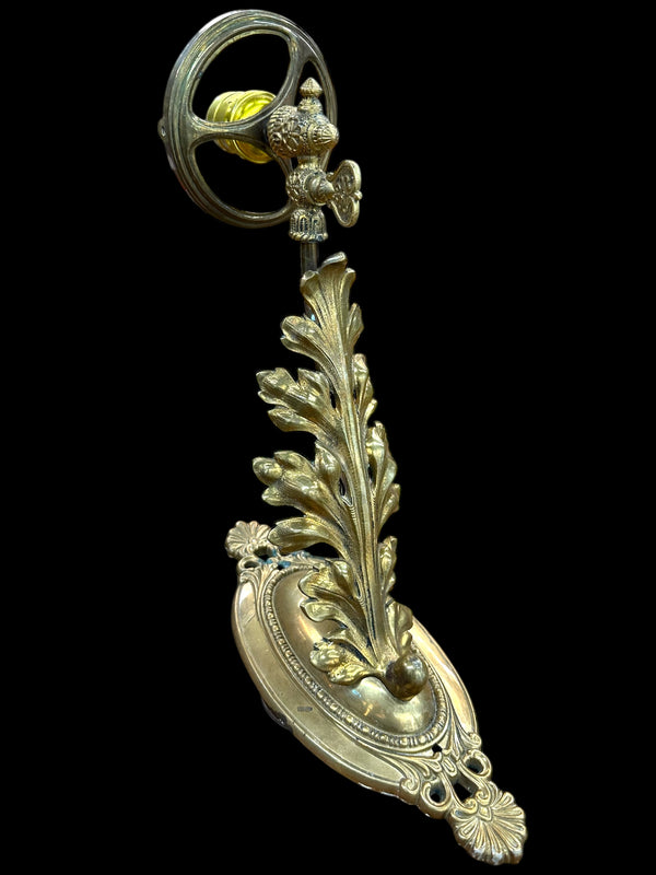 Art Nouveau Brass Wall Sconce Pair GA20096