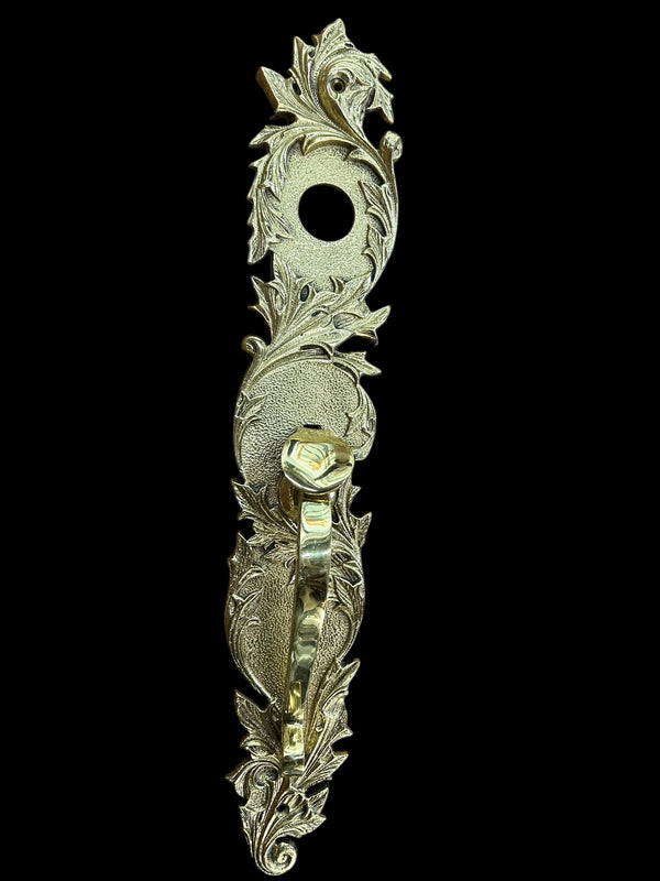 Antique Art Nouveau Brass Door Handle Pair GA1031