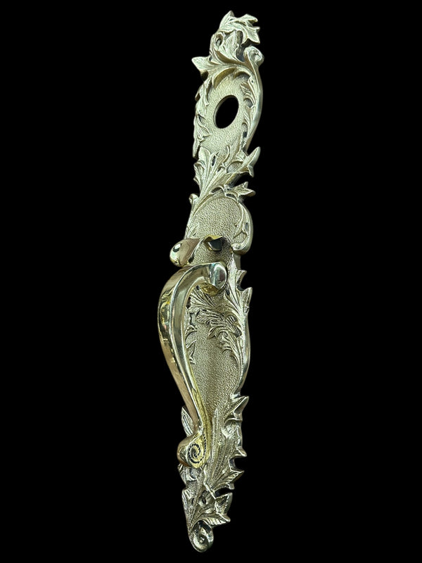 Antique Art Nouveau Brass Door Handle Pair GA1031