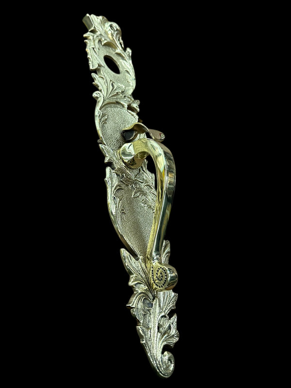 Antique Art Nouveau Brass Door Handle Pair GA1031