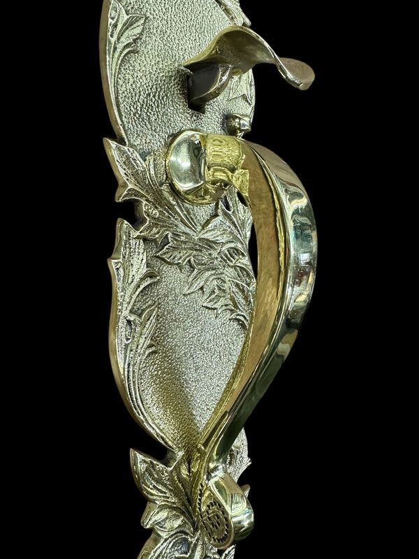 Antique Art Nouveau Brass Door Handle Pair GA1031