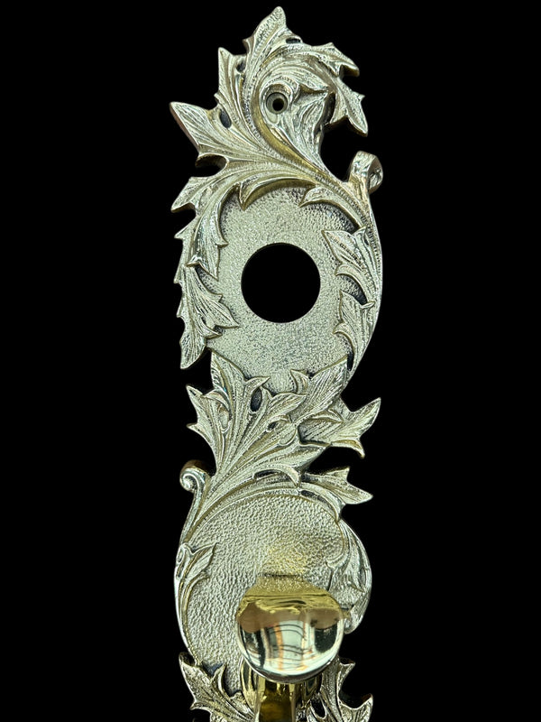 Antique Art Nouveau Brass Door Handle Pair GA1031