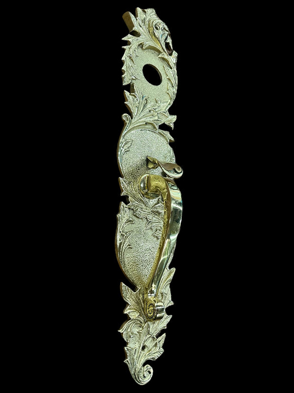 Antique Art Nouveau Brass Door Handle Pair GA1031