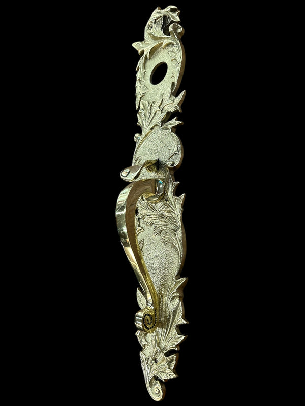 Antique Art Nouveau Brass Door Handle Pair GA1031