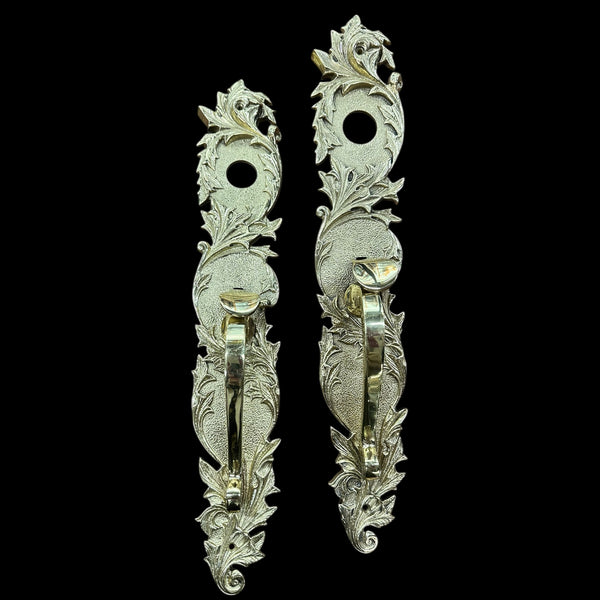 Antique Art Nouveau Brass Door Handle Pair GA1031