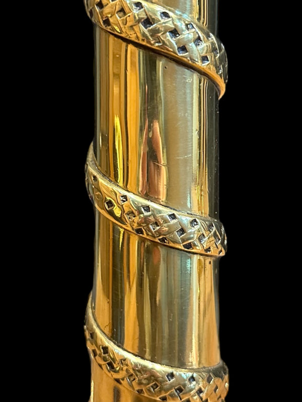 Pair of Brass Andirons w/ Chippendale Claw Feet and Acorn Finials GA20122
