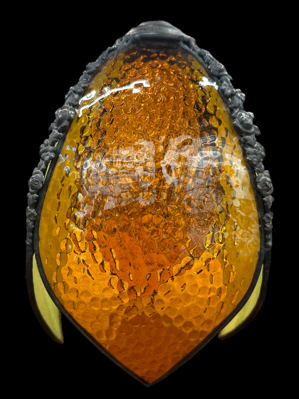 Antique Slag & Amber Glass Tulip Pedant Shade GA20146
